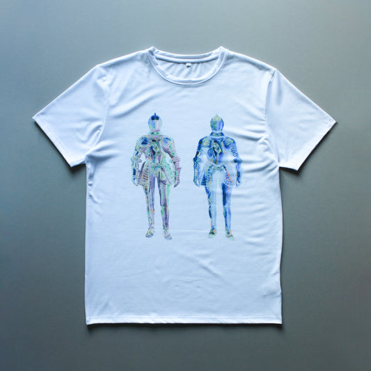 Holy Night White Tee - Azure