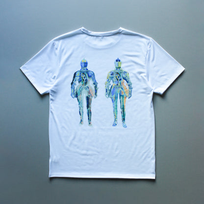 Holy Night White Tee - Azure